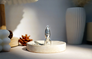 Small detailed metal figurine 3D printed with SnowPod